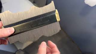 How to measure tile around toilet #DIY #Flooring #Tile #Installation #ContourGauge #ContourTool