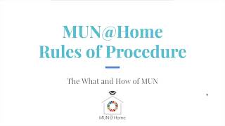 Rules of Procedure   MUN@Home