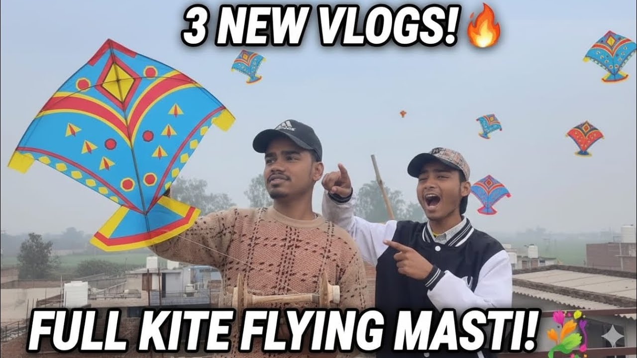 Full Kite Flying Masti 🪁 | Rooftop Fun With Friends | New Vlog