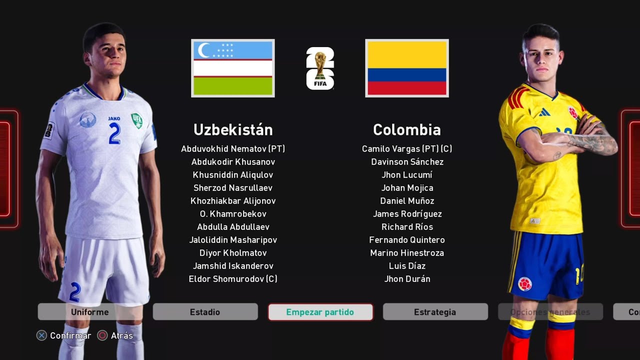 UZBEKISTÁN VS COLOMBIA | FIFA WORLD CUP 26 | GROUP K | LEGEND MODE | ULTRA REALISTIC 4K |
