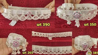 silver kamarband designs with weight and price || new design kamarband chandi ki