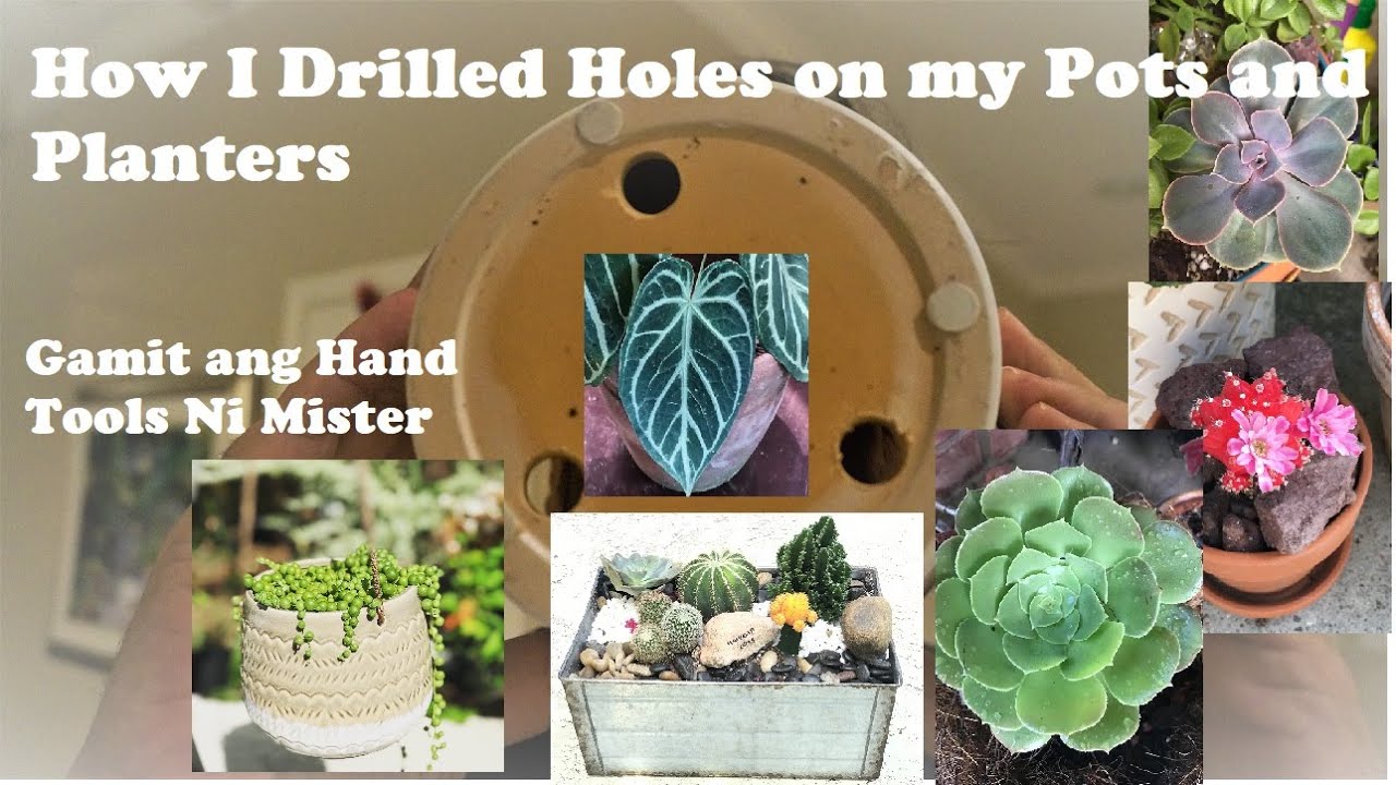 How I drill holes on my succulent pots/planters Gamit ang Hand tools and drill bits karpintera