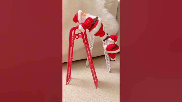 Cute Santa Clause Climbing the Ladder! Santa toys 🎅🏻🎁 #shortsvideo #christmas #present #santa