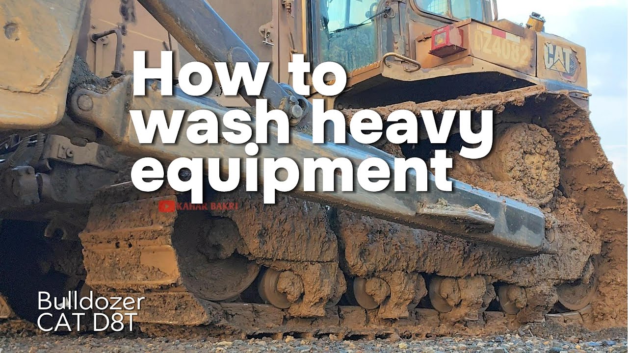 Как мыть тяжелую технику CAT D8T Bulldozer?