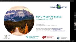 Famous Institutionalizing PIEVC | Webinar #3 Profile
