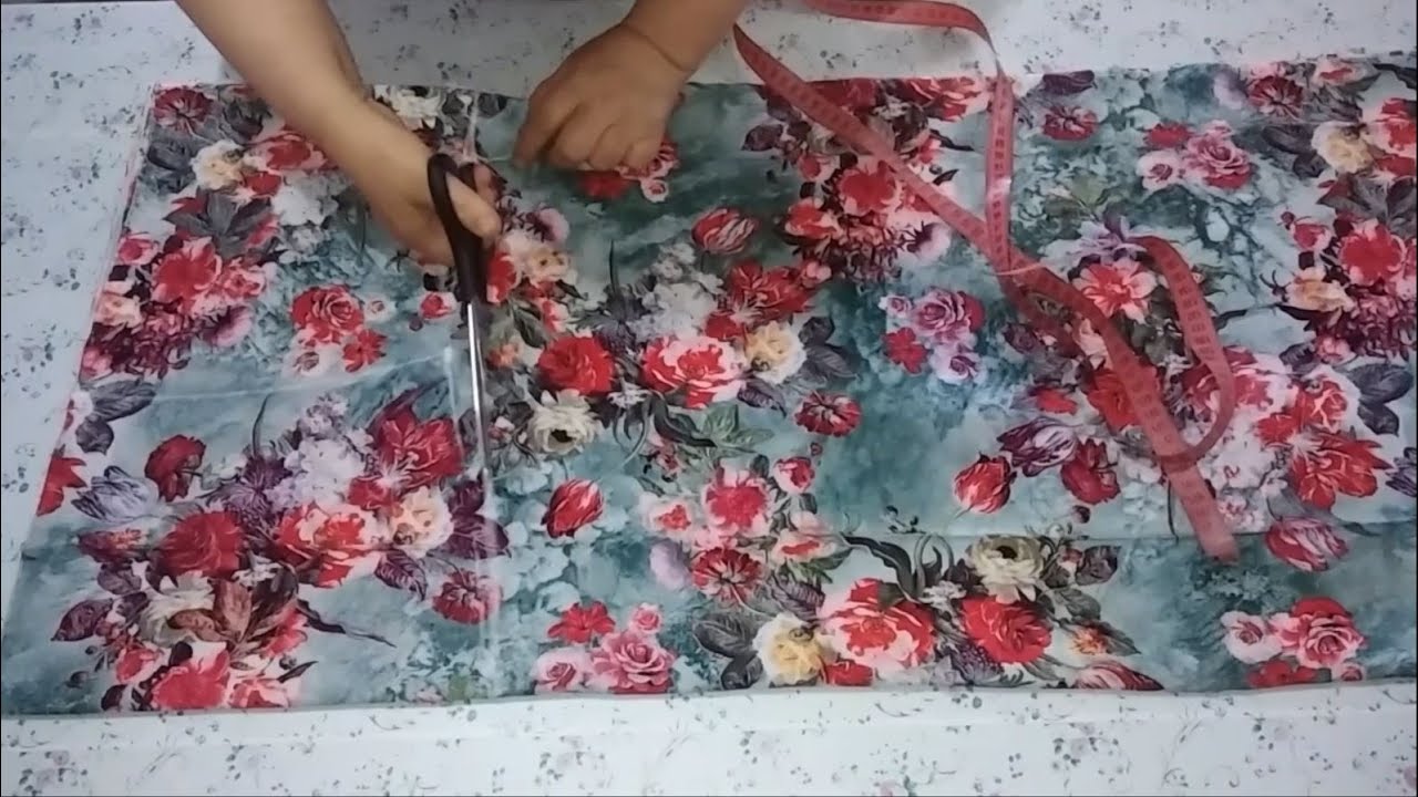 خياطة قندورة كتان صيفية للنساء الكبار خيطي هدية لامك او عجوزتك في 10 دقائق