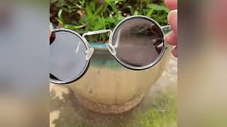 CRIXALIS Polarized Round Sunglasses ND9 Adjustable Dimming Men Women Retro P