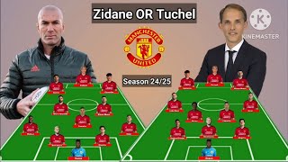 Zidane OR Tuchel New Manager Man United ~ Manchester United Potential Line Up Season 2024/2025