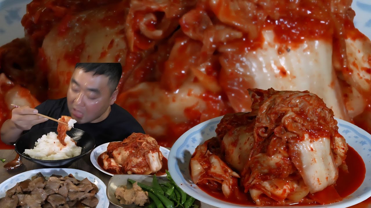 칼집 양념목심구이 배추김치 텃밭에서 따온 고추 오늘 동석이 말리지마이소!!
