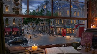 London Study Room Ambience 🌧️ Rain & Thunderstorm Sounds for Studying, Relaxation, and Focus