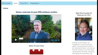 GP Courses -  Webinars for GPs CPD and CME Medical Archive Members Site