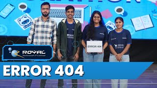 Team ERROR 404 || Hackathon 2024 - 25 || Royal Technosoft P Limited || Mr.Dhiraj Poojara