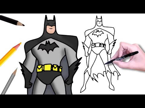 🖤💛 Como desenhar o BATMAN da forma mais fácil - PASSO a PASSO