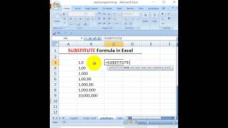 SUBSTITUTE Formula in Excel | #excel | #onlineacademy | #shortvideo