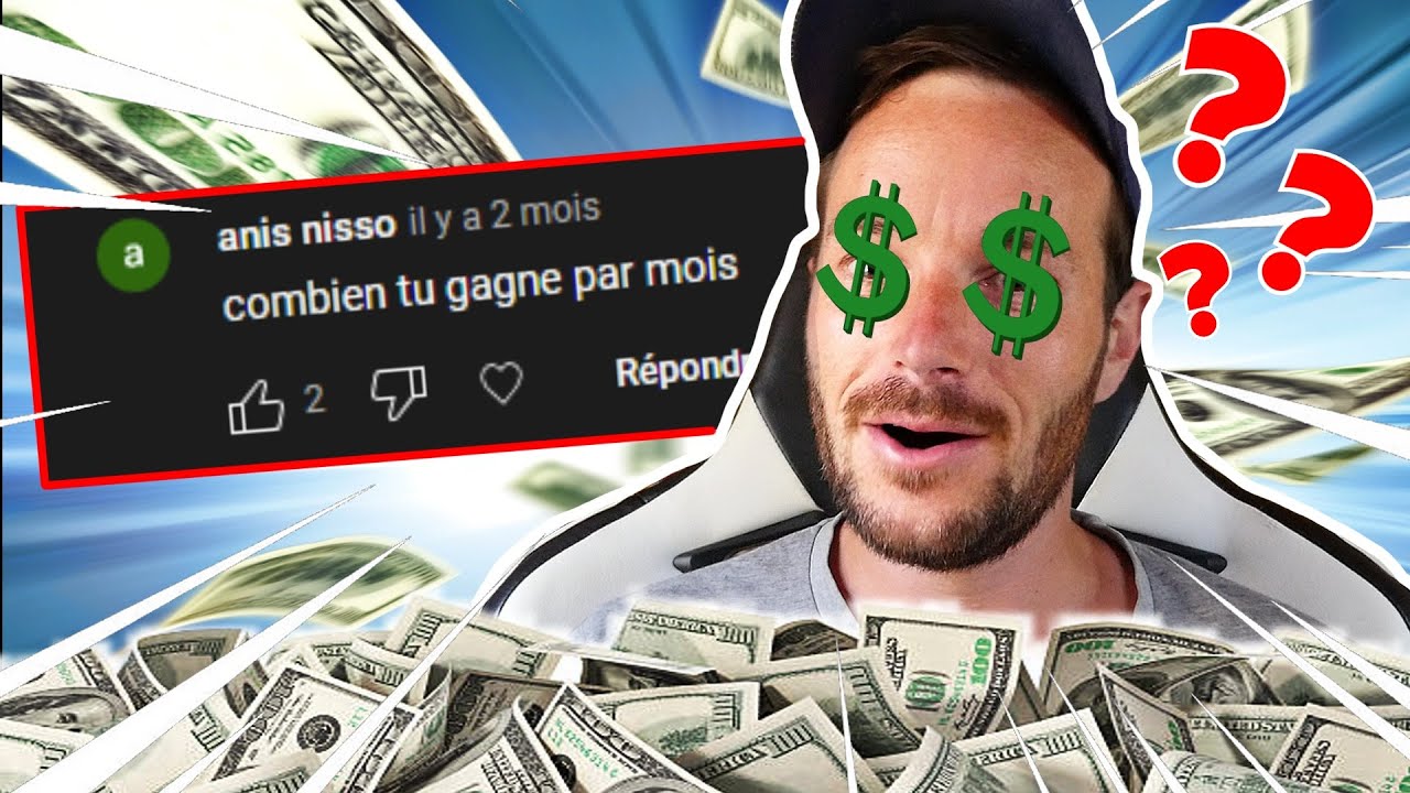 COMBIEN je GAGNE par mois sur YOUTUBE en 2023 ?