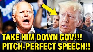 WOW! Gov Walz TEARS Trump TO PIECES in Labor Day Speech