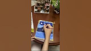 How to make starry night painting in a different style | Easy 🌉✨