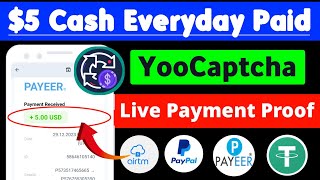 YooCaptcha $5 Payment Received|$0.05 Minimum|Paypal-Payeer-TRC20-AirTM||How to Earn Money