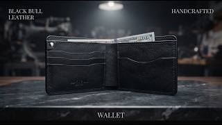 Premium Black Leather Wallet: The Full Manufacturing Process || Machine Crafts
