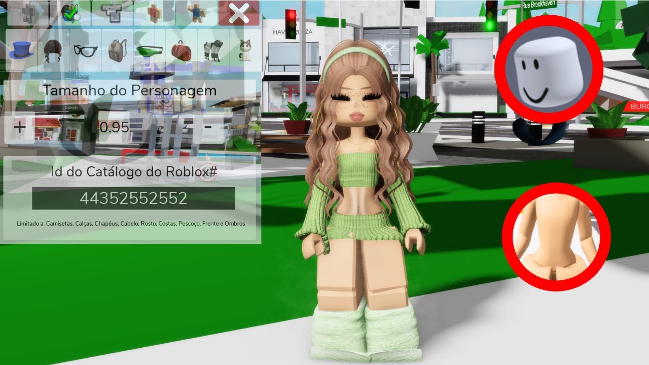 CÓDIGO SKIN  PATY COM ITENS 3D DO BROOKHAVEN (com torço) GRATIS SEM ROBUX!