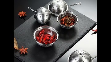 Lọc inox hình tròn cao cấp, có dây treo, nhiều kích thước, quả lọc - LINOX5- Phukientuiloc