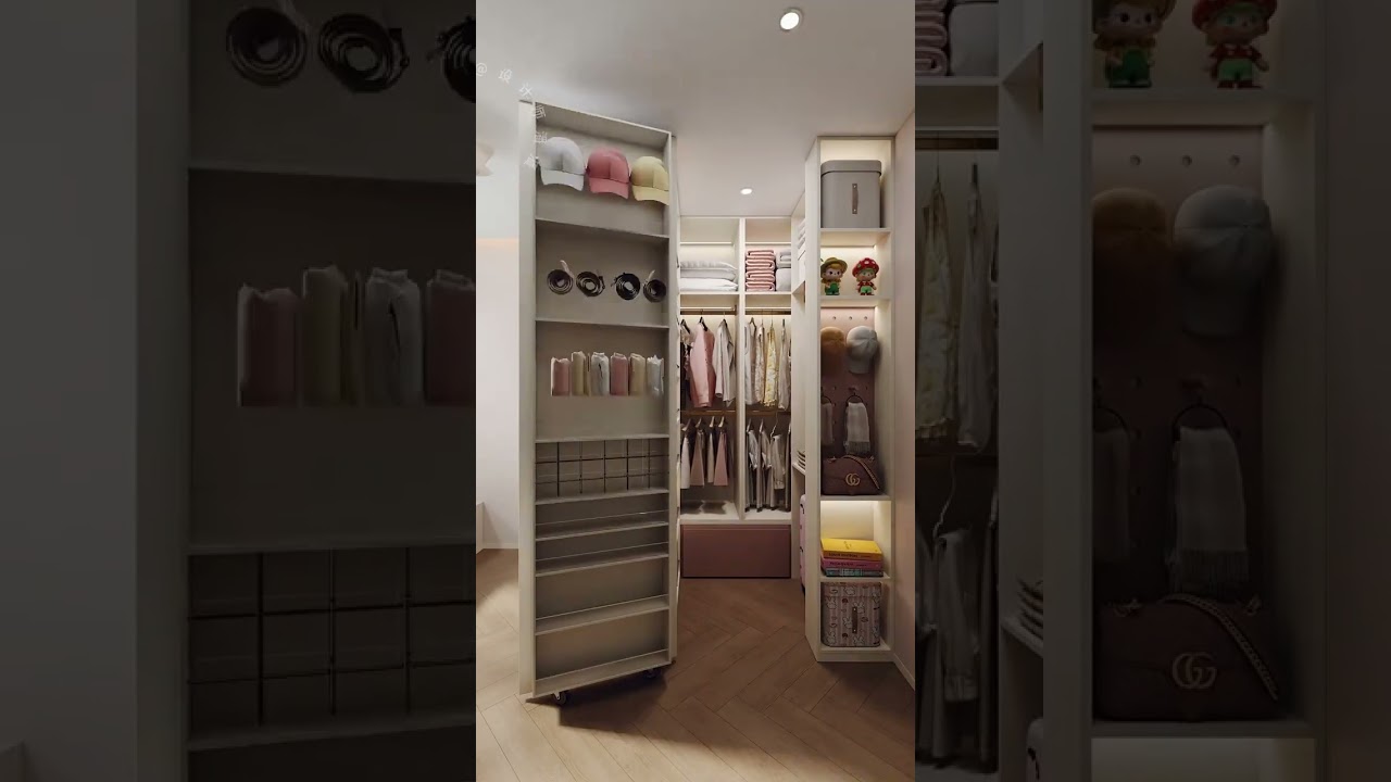Amazing design for a small bedroom, it can hold so much! 