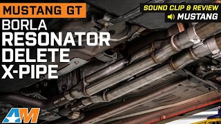 2015-2023 Mustang Gt Borla Switchfire Resonator Delete X-Pipe Review & Sound Clip