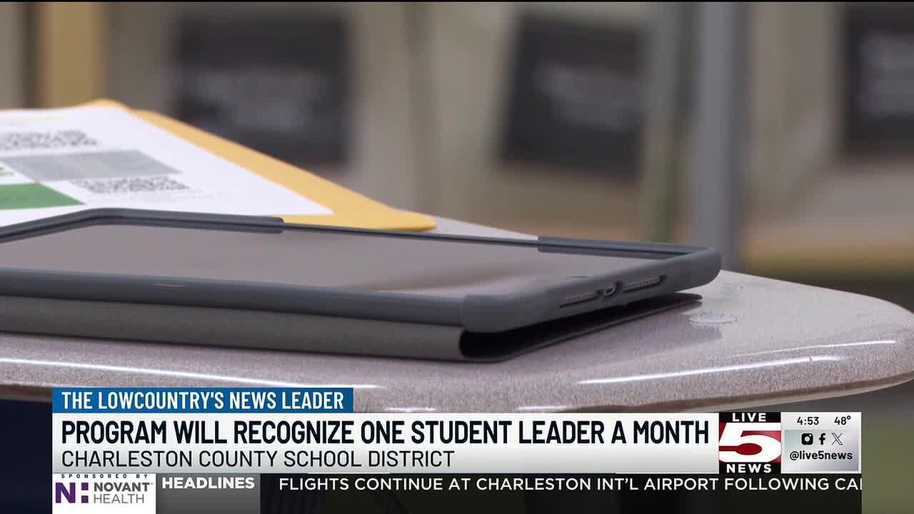 VIDEO: Charleston County launches program to recognize student leaders once a month