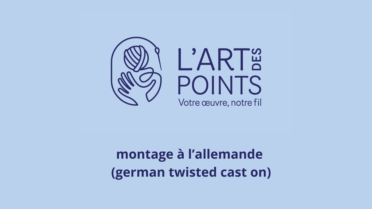 tuto montage à l'allemande (German twisted cast on)