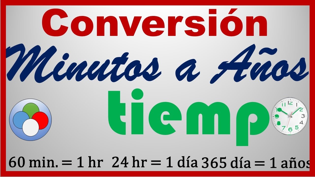 Convertir de minutos a años (unidad de tiempo) YouTube Convertir de minutos a años (unidad de tiempo) YouTube