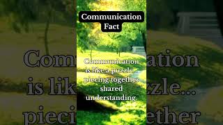 Communication is like a puzzle... #shorts #facts