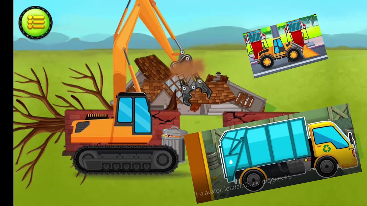 Construction Vehicles Show for Kids | Garbage Truck, Bundozer, Diggers For Children