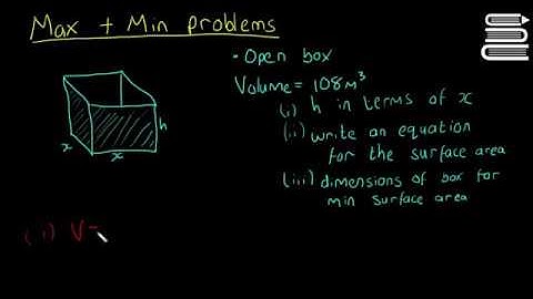 Leaving Cert Maths - Calculus 22 - Max and Min Problems 2