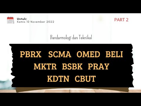 Analisa Saham Investzone 10/11/22, PBRX SCMA OMED BELI MKTR BSBK PRAY KDTN CBUT