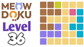 Meowdoku: Brain Puzzle Games Level 36 Walkthrough