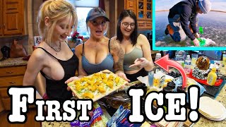 Ice Fishing Early Ice For A Tasty Catch And Cook!!! (Multi-Species Cook!!)
