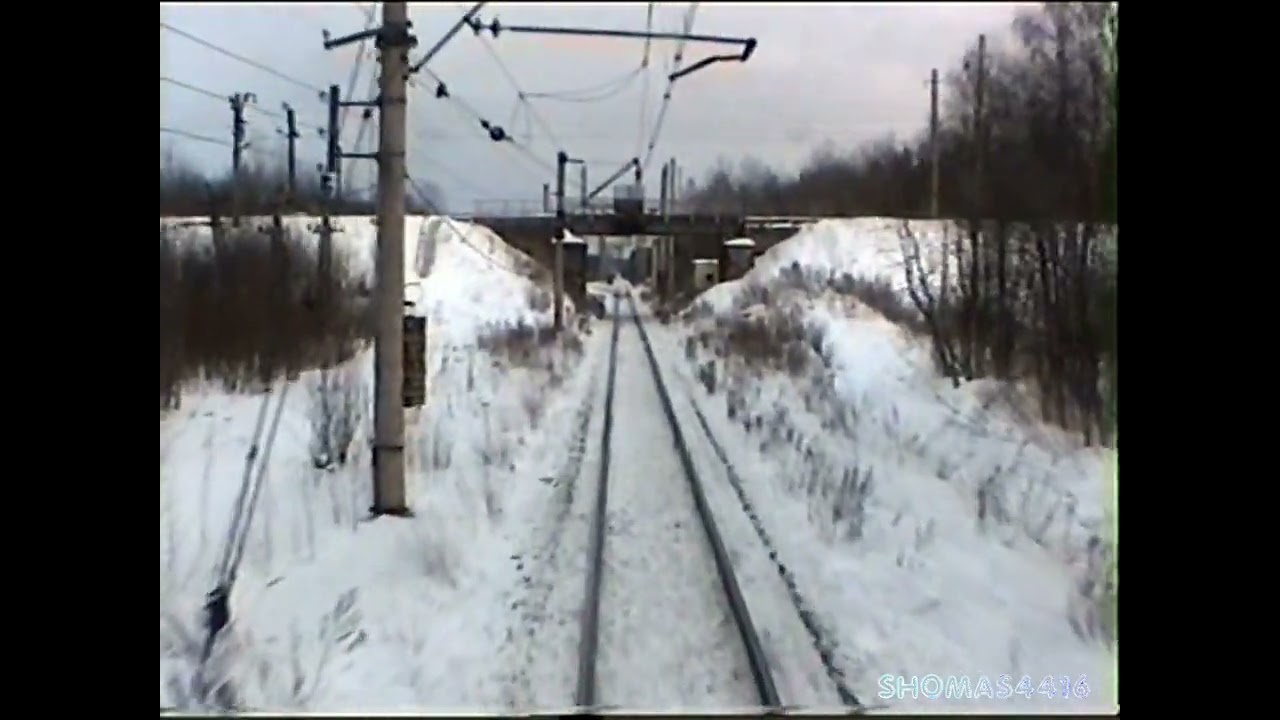Из кабины 2ТЭ116, Трансойл, участок Гатчина-Пустынька 2004 год