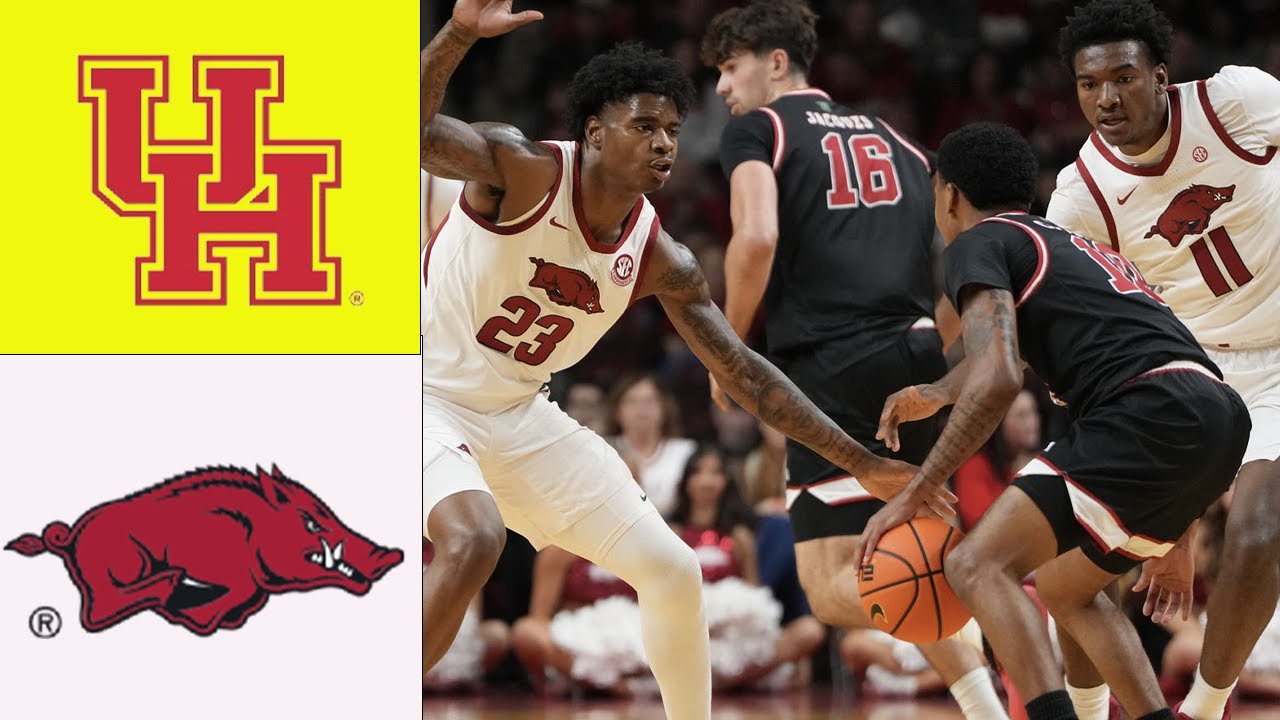 Обзор матча «Хьюстон Кугарз» против «Арканзас Рейзорбэкс» | 20 декабря 2025 г. | Мужской студенче...