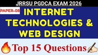 JRRSU PGDCA Internet & Web Design Top 15 Important Questions | PGDCA Exam 2026