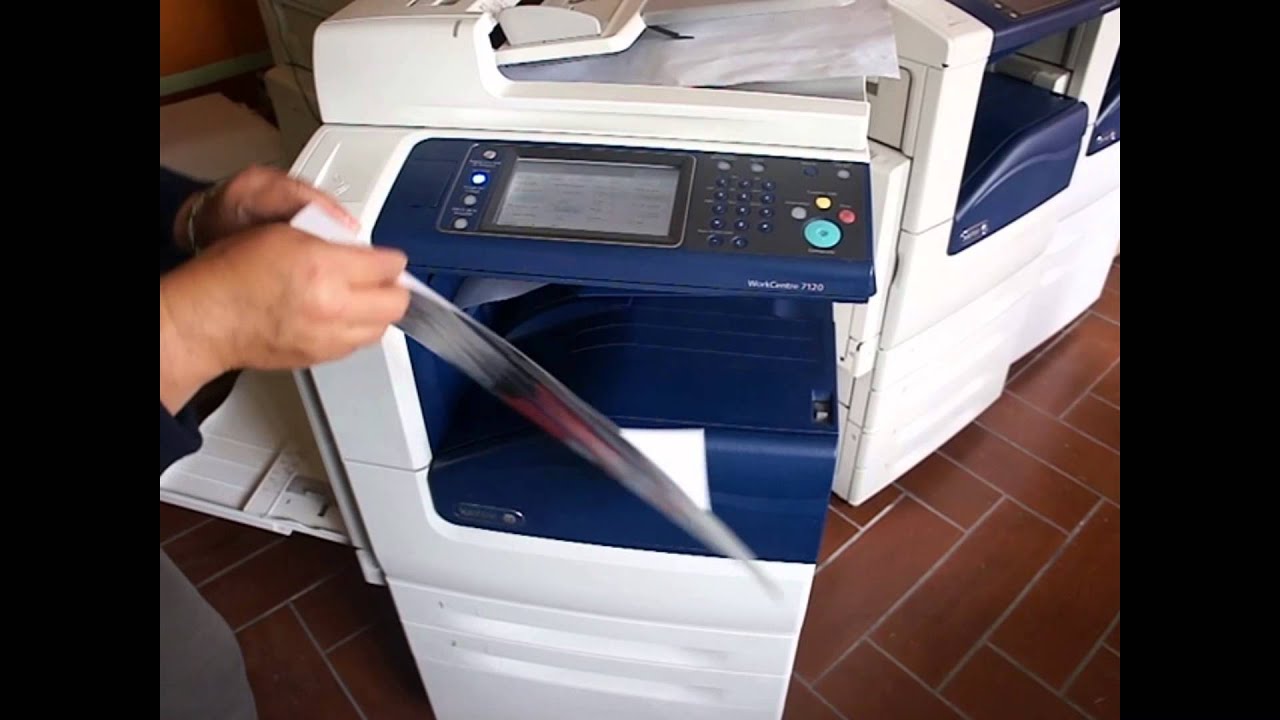 impresora color doble carta multifuncional xerox 7120 - YouTube