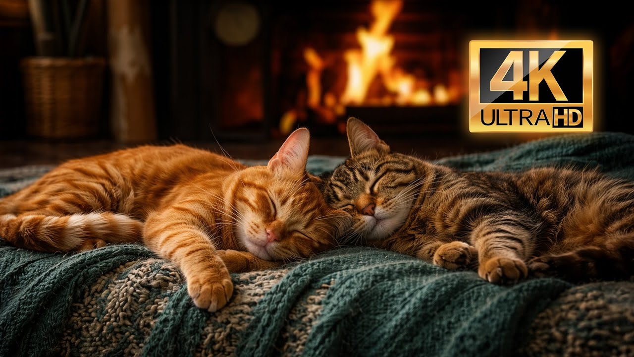 11 Hours of Cozy Cat Purring 🐱🔥 Deep Sleep & Stress Relief (4K)