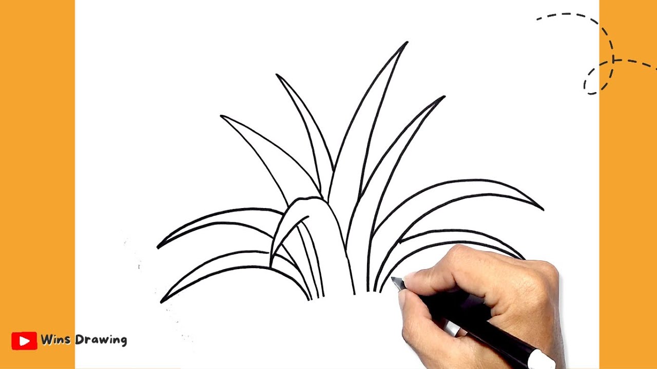 How to Draw Grass easy Drawing - YouTube
