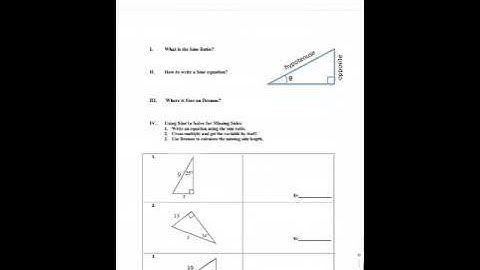 Video slides of a right triangle