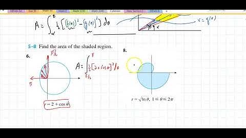 Math 5B Section 10.4(1) Areas and Lengths in Polar Coordinates