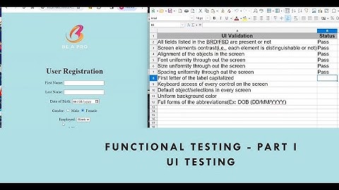 Functional Testing - Part 1 - UI Testing with an example