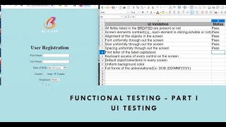 Functional Testing - Part 1 - UI Testing with an example