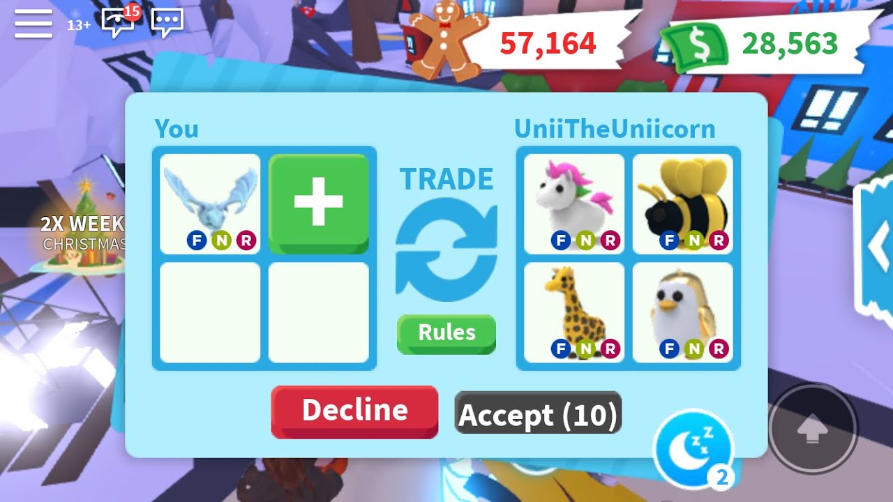 What People Trade For Neon Frost Dragon Roblox Adopt Me Youtube