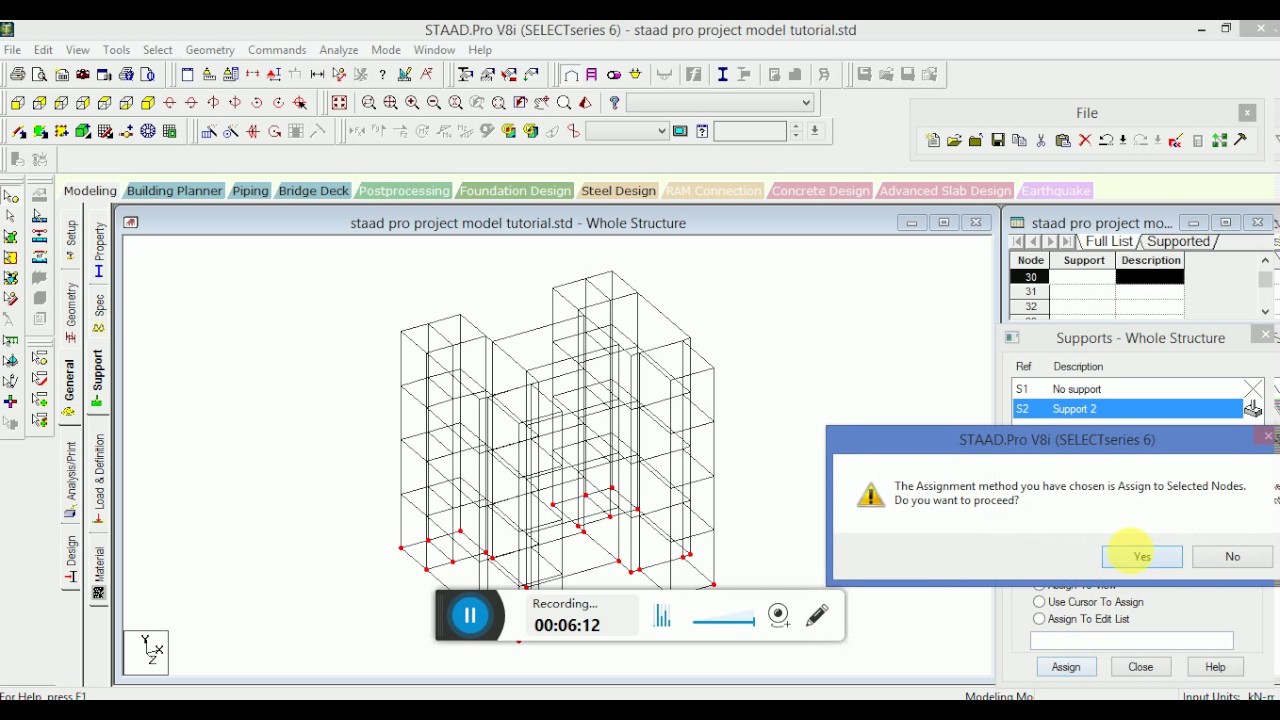 STAAD PRO LIVE PROJECT BEAM COLUMN & SLAB DESIGN OF RCC G+4 STRUCTURAL ...