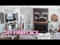 DIY FAUX FIREPLACE // LIVING ROOM MAKEOVER // shiplap fireplace + mantle