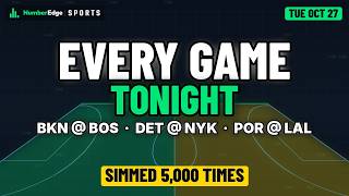 Details NBA Predictions Tonight (Tue Oct 27): Every Game Simmed 5,000 Times News